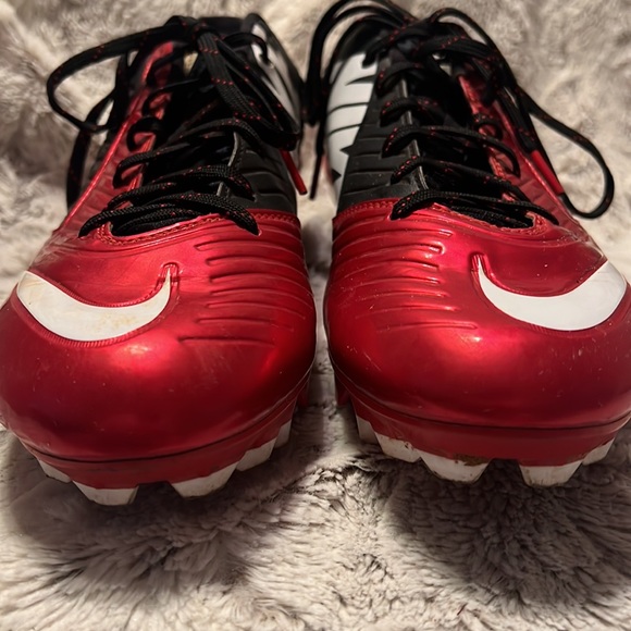 Nike Vapor Red & Black Baseball Cleats Sz 12 - Picture 3 of 15